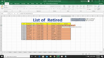 របៀបរកអាយុនិងថ្ងៃខែឆ្នាំចូលនិវត្តន៍​/ How to find Age and Retired