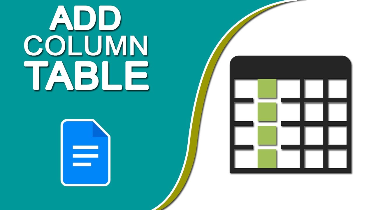 How to Add from a Columns to a Table on Google Docs - YouTube