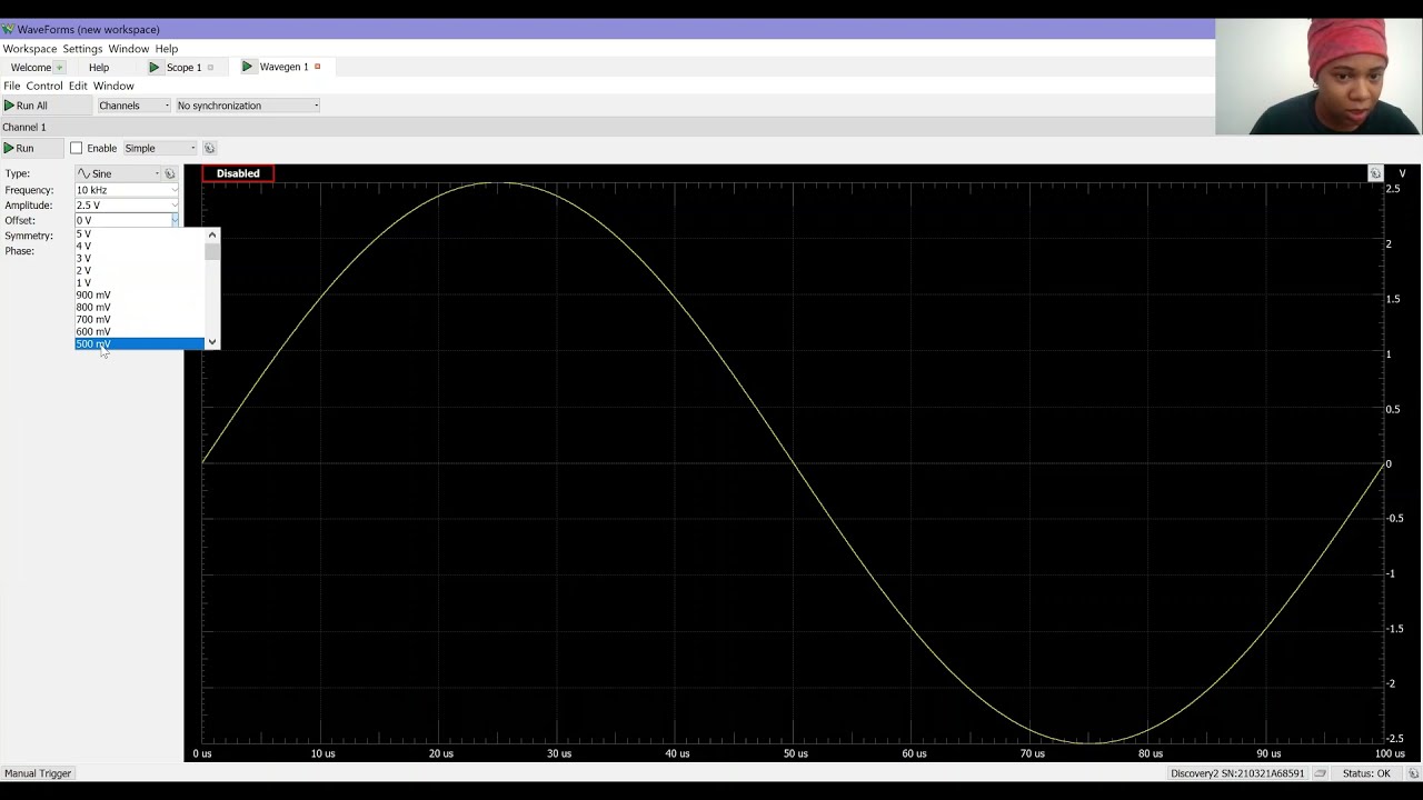 Introduction to the Waveform Generator (Wavegen) and Oscilloscope (part 1)