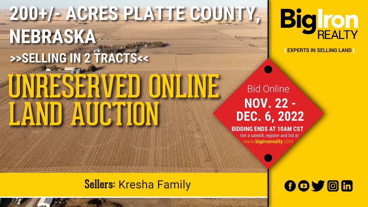 200+/ Acres Platte County, Nebraska Unreserved Online Auction