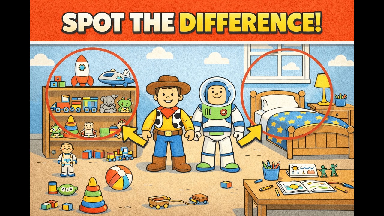 🧸 Spot the Difference: Toy Room Challenge | Can You Find Them All?