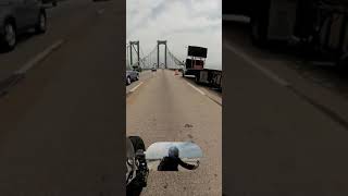 Riding over the Delaware Memorial Bridge