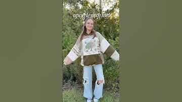 patchwork hoodie tutorial! 🌿 #upcycling #sewing #thriftflip