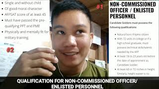 List Of Qualification for Non-Commissioned Officer/Enlisted Personnel