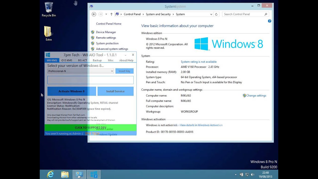 Windows 8 MiKsXt3 Pro N x64