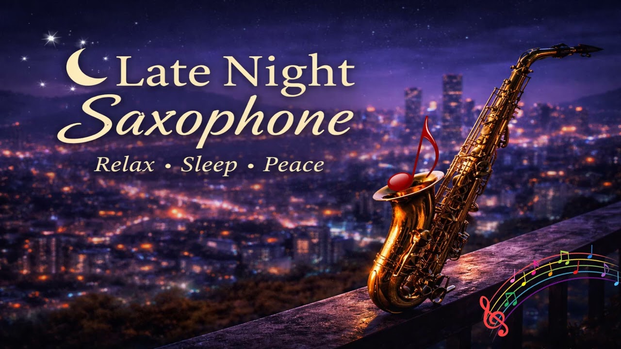 Late Night Saxophone Jazz for Deep Relaxation, Stress Relief & Peaceful Sleep