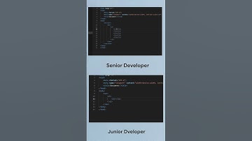 Junior vs Senior Developer - Visual Studio Code (HTML) #shorts