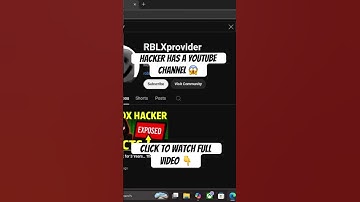 Most Dangerous Hacker Has A Youtube Channel?!?! 😱 #roblox #shorts