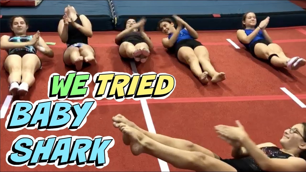 GYMNASTS TRY BABY SHARK YouTube