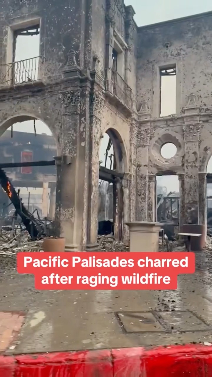Pacific Palisades charred after raging wildfire #shorts