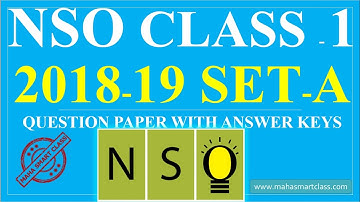 NSO CLASS-1 SET A 2018-19 National Science Olympiad SOLVED PAPER question paper with answer keys