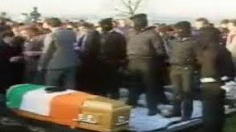 TV NEWS COVERAGE OF IRA FUNERALS VERY RARE FOOTAGE part one