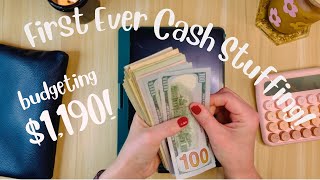 My First Ever Cash Stuffing! | Zero Based Budget | $1,120 Paycheck