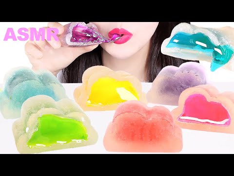 ASMR FROZEN KOHAKUTO HONEY JELLY, 직접만든 코하쿠토 꿀젤리, 얼린 무지개 코하쿠토 꿀젤리, RAINBOW KOHAKUTO JELLY, MUKBANG 먹방