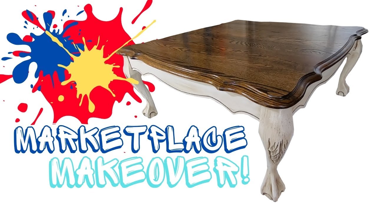 FB Marketplace Painted Furniture Makeover With Vintage Coffee Table