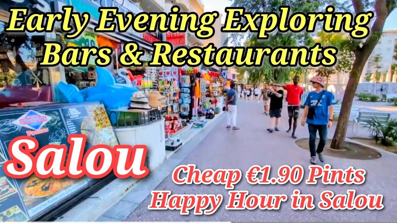Пешая экскурсия по Салоу, Испания | Бары, рестораны и «счастливые часы» 1,90 евро за пинту.