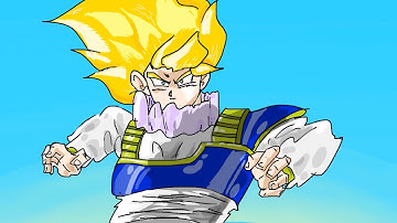 Goku arrives first than Trunks to earth / FAN ANIMATION - #flipaclip #dbzfananimation