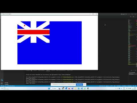 Drawing Australia Flag by using python and turtle graphic library