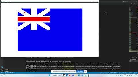 Drawing Australia Flag by using python and turtle graphic library