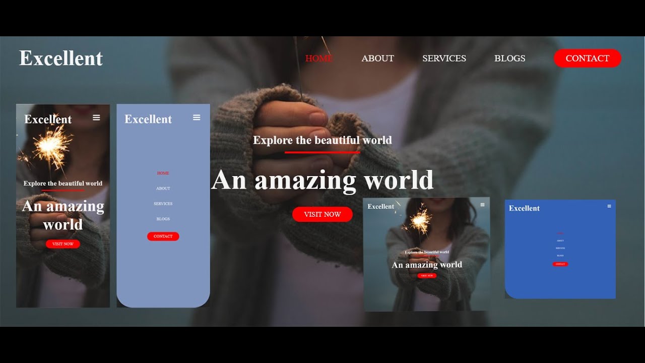 How To Make Website Using HTML & CSS | Full Responsive Website Design ...