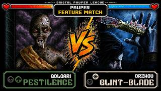 Golgari Pestilence vs Orzhov Glint Blade | MTG Pauper | Week 2 Match 4