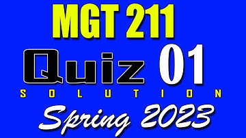 MGT211 Quiz 1 Solution 2023 | MGT211 Quiz 1 Solved Spring 2023
