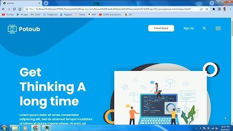 Potoub HTML Responsive Template Link in Description