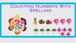 Fun Learning for kids | Counting Numbers with Spelling | Kids Early Development @ManasviBharani