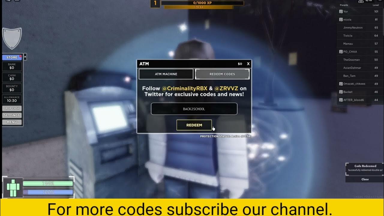  all new criminality codes 2023 latest codes for robloz