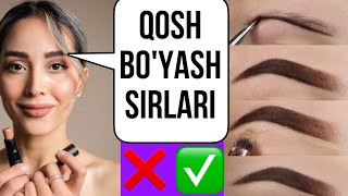 картинка: Qosh bo’yash sirlari,кош буяш сирлари,qosh bo’yash oson yo’li,qosh bo’yash, Кош буяш,makiyaj qilish,