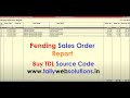 (Buy TDL Source Code Rs.40) Pending Sales Order Report in Tally Prime 7.0 | Tallywebsolutions
