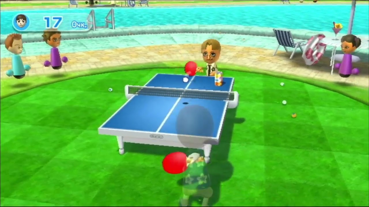 Wii Sports Resort Настольный Теннис Возврат - Испытание Про