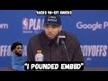 Karl Anthony Towns POUNDS Embiid in BLOWOUT win - Post Game Interview - 76ers vs Knicks - Game 1 