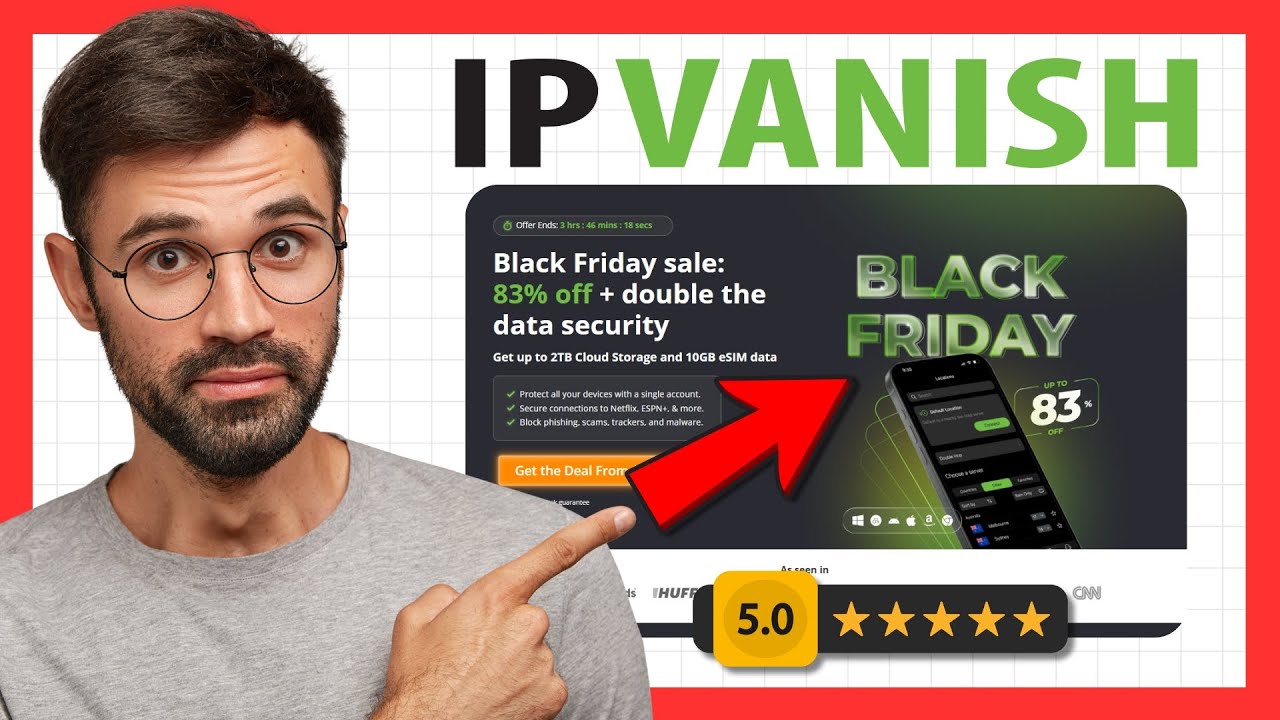 IPVanish Black Friday Deal 2026 - 83% OFF + Free Cloud Storage