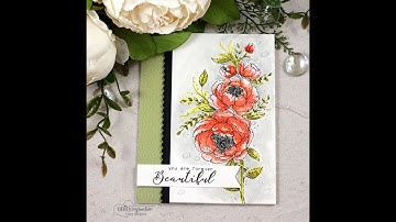 Unity Quick Tip: Distress Ink Watercolor Florals + Sweet Design