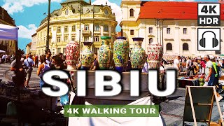 SIBIU, ROMANIA  2023 Sumer Walk | Beautiful Medieval City in Transylvania [4K/60, HDR, 3D Sound]