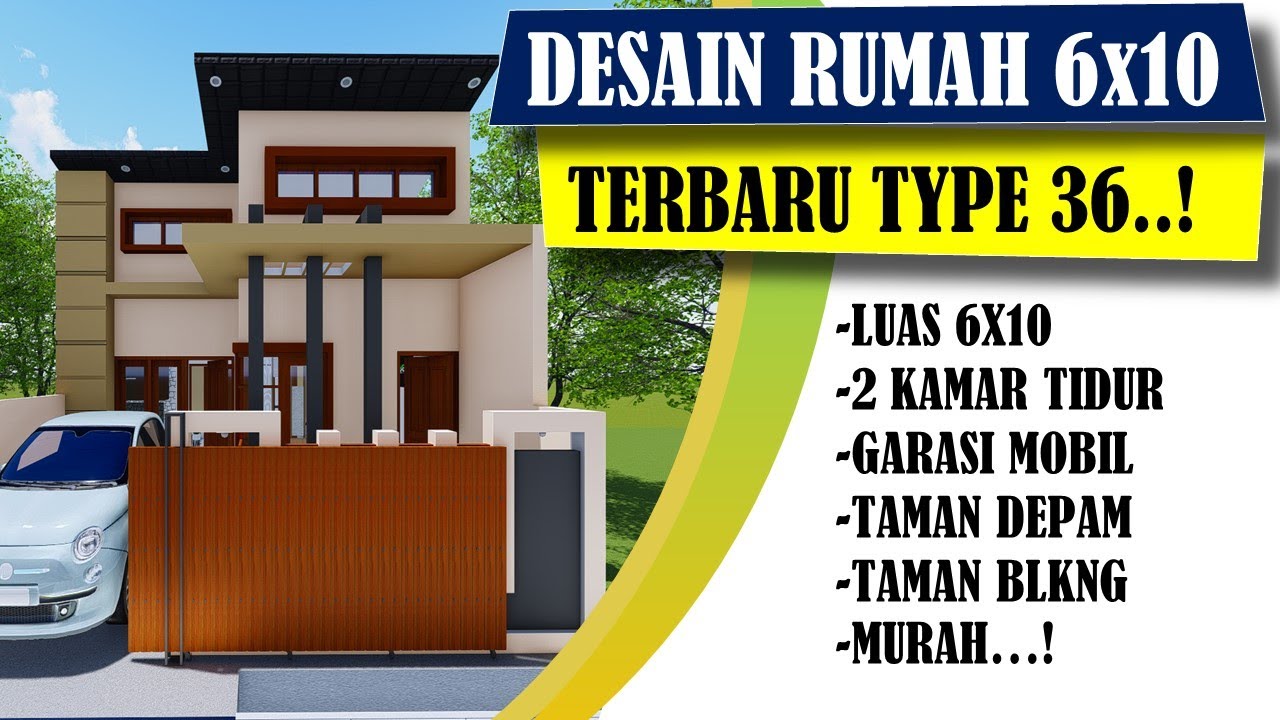  Desain  Rumah  Minimalis 6x10  Terbaru 2  Kamar  Tidur dan 