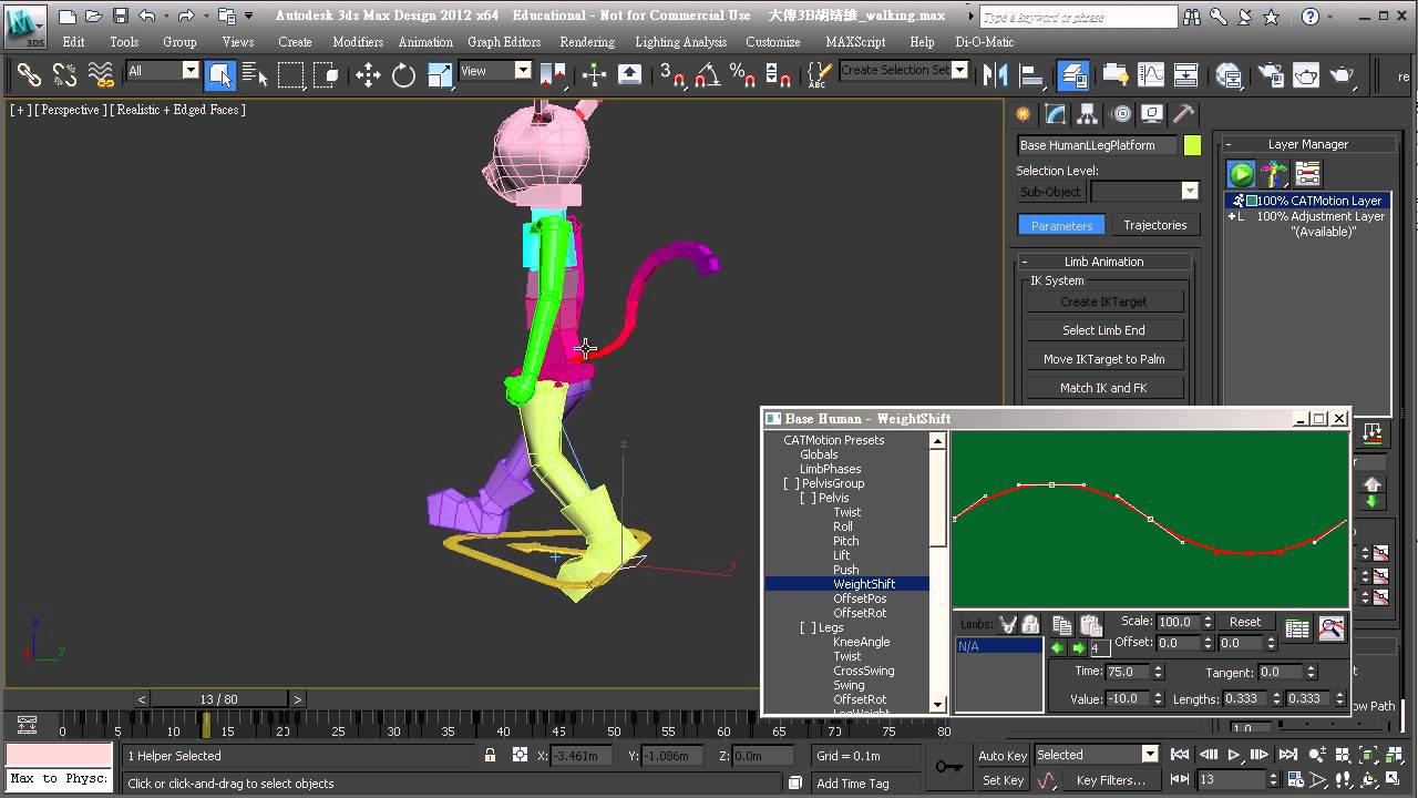 3ds Max CAT Motion_01 - YouTube