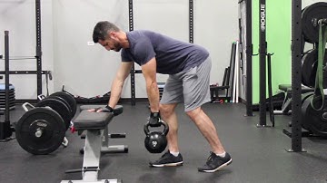 Split Stance Single Arm KB Row