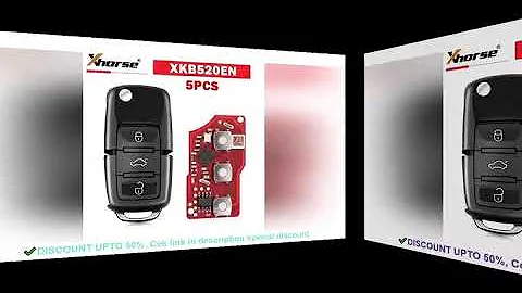 5PCS Xhorse XKB520EN Second Generation Replaced of XKB501EN Wire Remote Key for VW B5 Flip