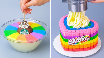 Top 100+ Fancy Rainbow Cake Decorating 🌈 Classic Cake Decorating Recipe with Cream Rainbow Frosting