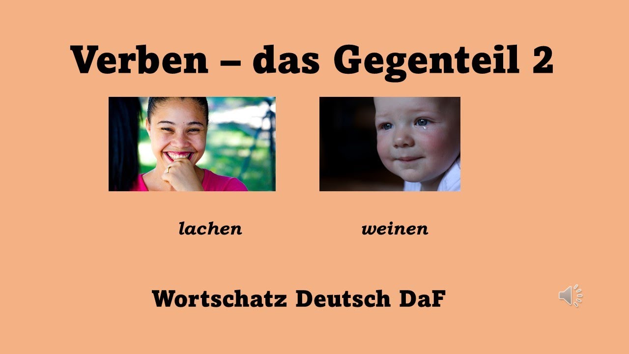 Verben – das Gegenteil 2, Wortschatz DaF - YouTube
