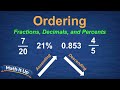 How to Order Fractions, Decimals, and Percents (Ascending vs Descending)