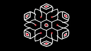 Easy 9 to 5 dots kolam designs ||Melikala muggulu ||Simple kolam