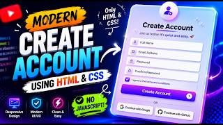 Modern Create Account Page Using HTML & CSS #fyp