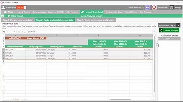 Import from Excel Tutorial: Sieve Analysis