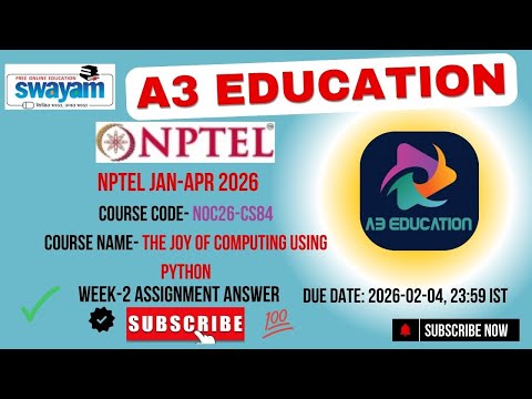 NPTEL The Joy of Computing using Python Week 2 Assignment Answers | noc26-cs84