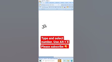 How to create om and swastik symbol in MS word #shorts #youtubeshorts #short #msoffice2007 #howto