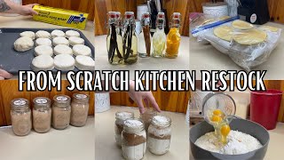 Homemade Pantry & Freezer Restock || Making Scratch Cooking Convenient
