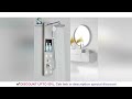 Brushed Nickel Shower Panel Column Rain&Waterfall Shower Head Massage Jets Hot and Cold Mixer Tap B